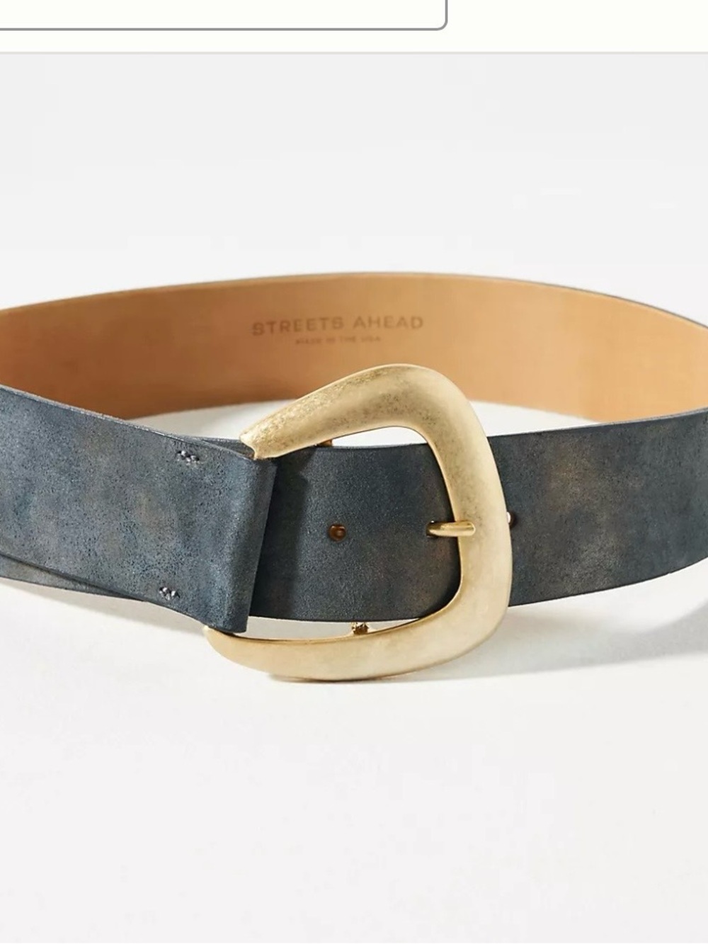New Streets Ahead Maya 24K Gold Plated Buckle Women's Navy Shimmer